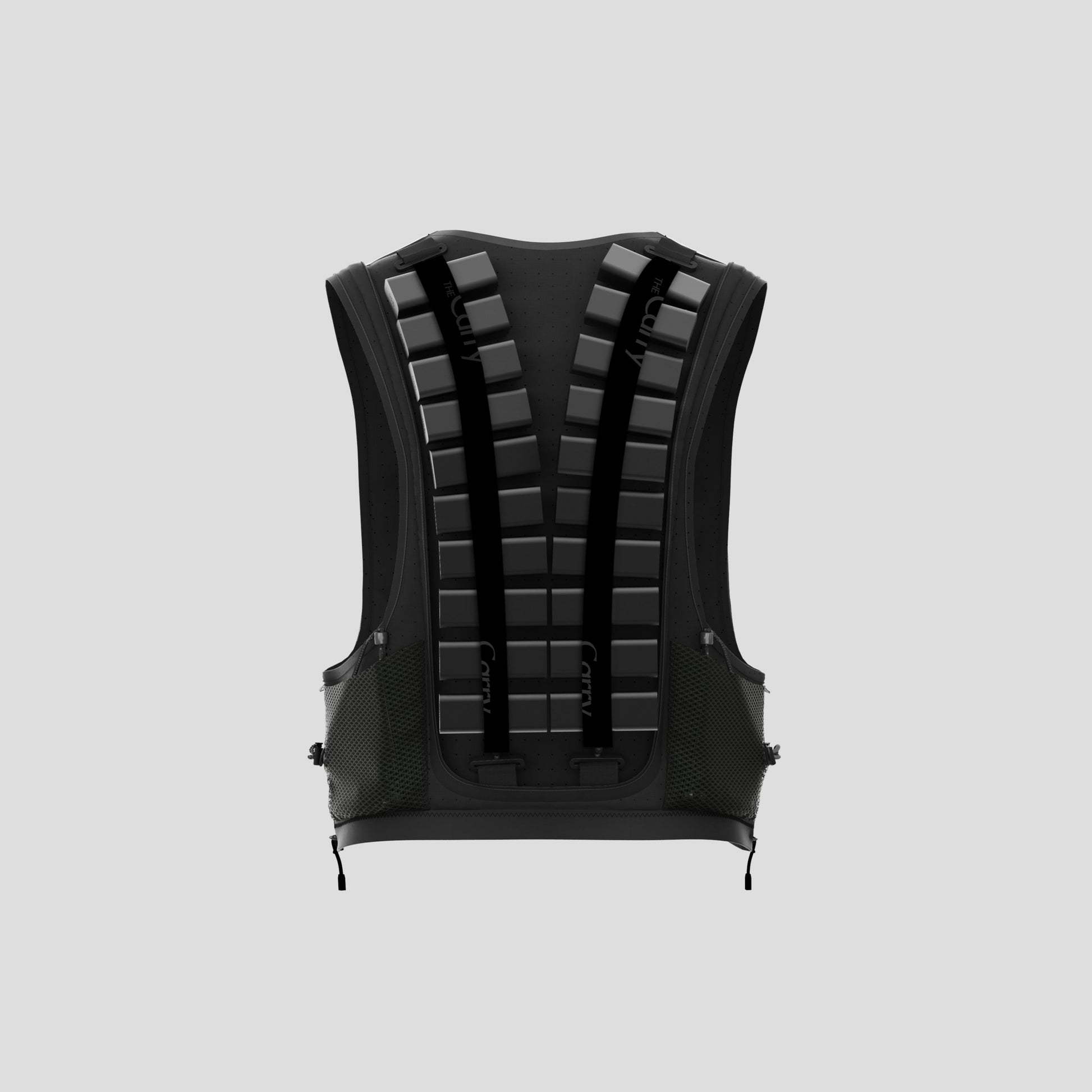 Back view of The Carry Vest Beta Bundle, a stylish adjustable weighted vest designed for women's comfort and optimal weight distribution.