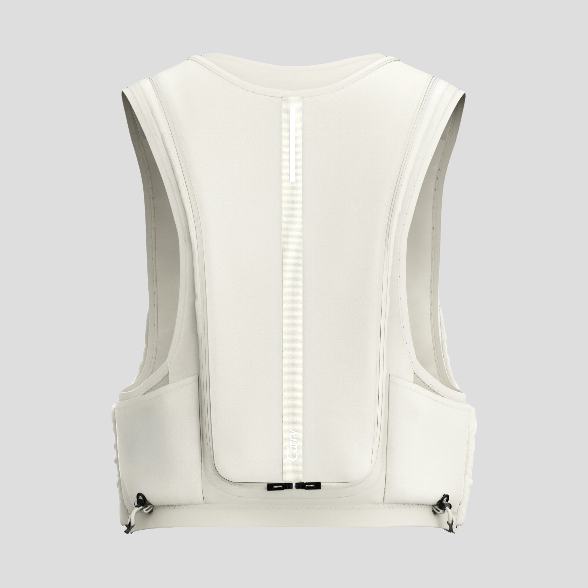 The Carry Vest shell in cream render back view